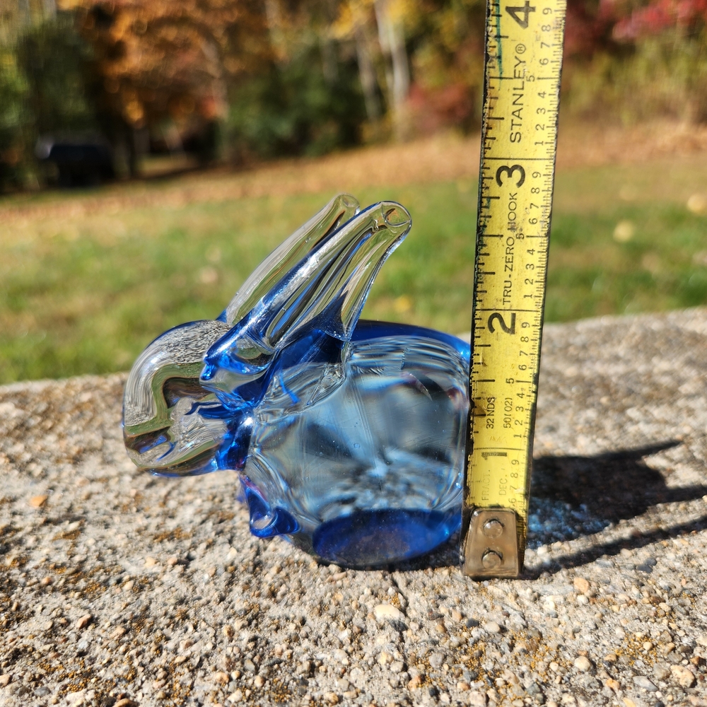 Light Blue Glass Bunny Rabbit Figurine - Picture 10 of 10